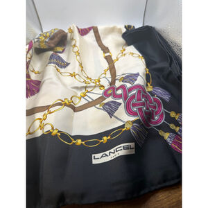 Women's Lancel One Size Black & White Equestrian Print Scarf